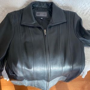 Bromley’s Women’s size medium black leather jacket.